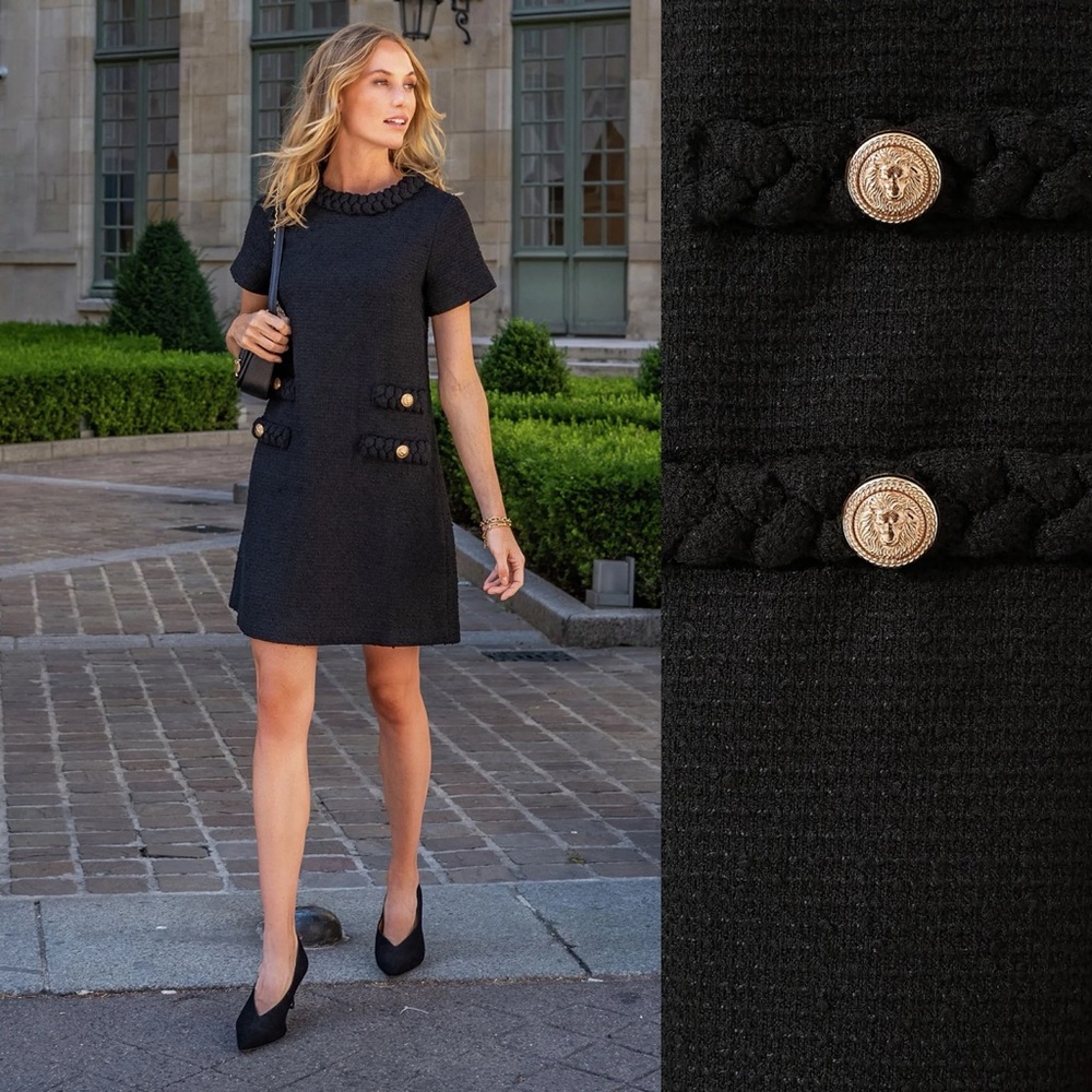 TUCKERNUCK Black Tweed Jackie Dress